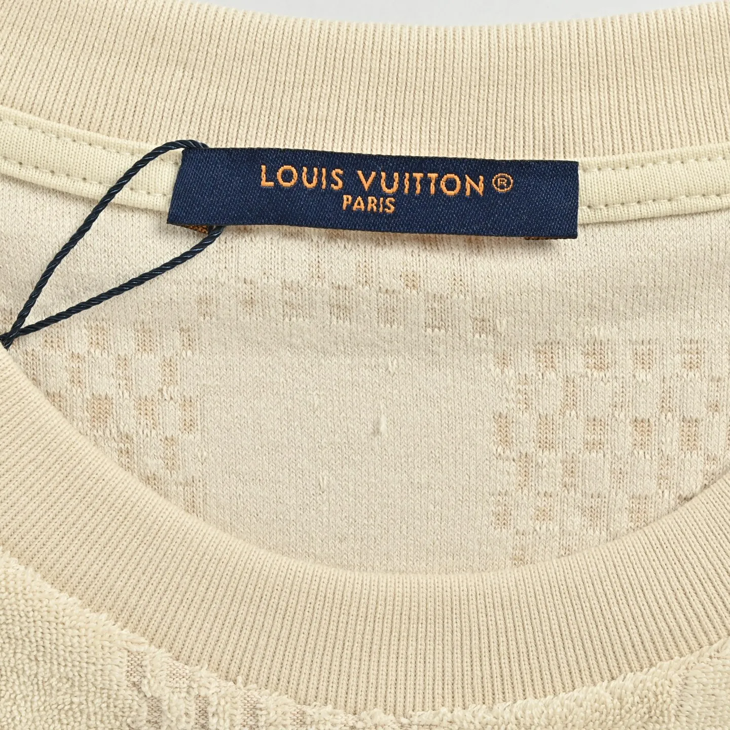 Louis Vuitton/Louis Vuitton checkerboard drawstring terry short sleeves